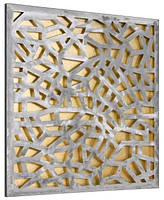 Empire Art Direct Enigma Polished Steel Leaf 3D Abstract Metal Wall Art