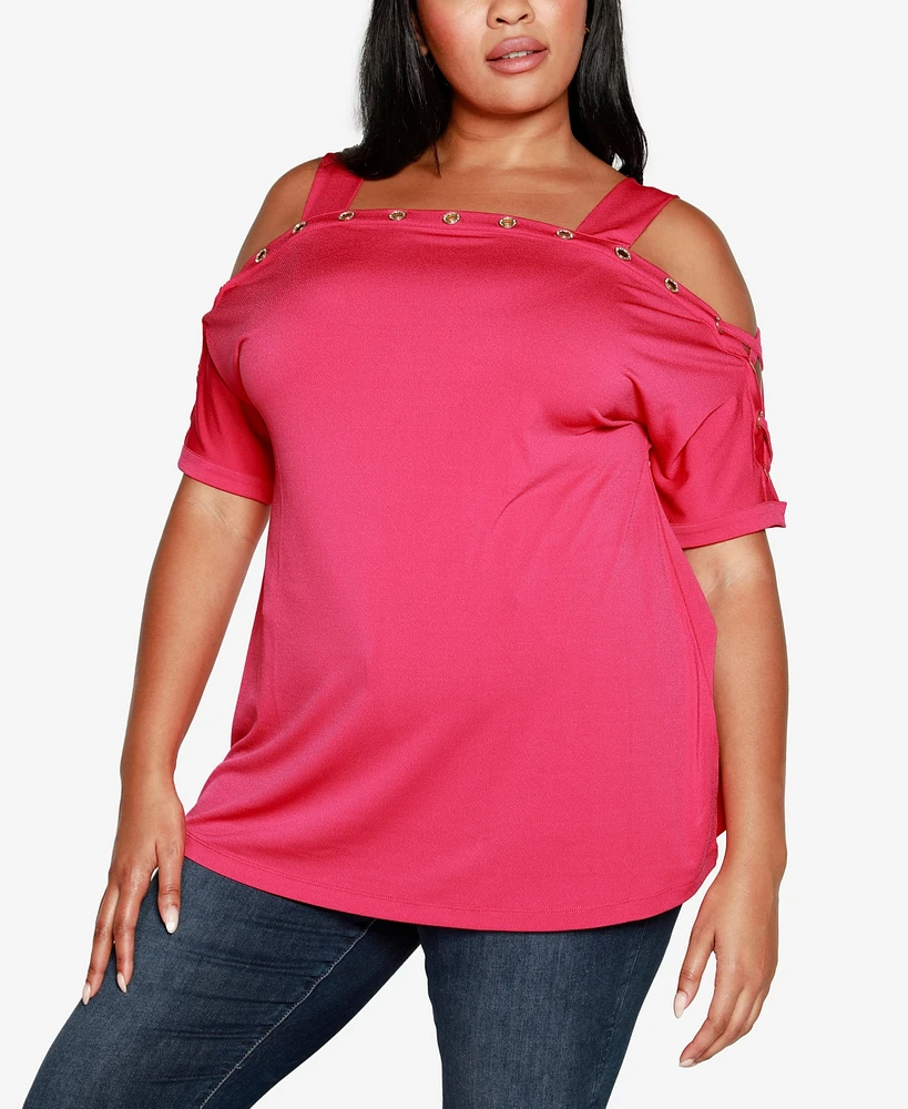 Belldini Plus Cold Shoulder Top