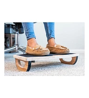 StrongTek Rocking Non-Slip Wood Balance Board, Under Desk Foot Rest For Home And Office