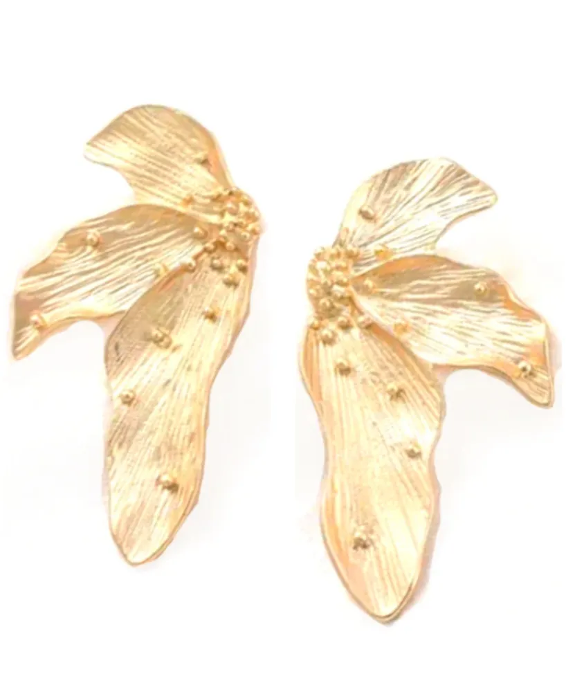 Accessory Concierge Women's Lotus Drop Earrings - Gold