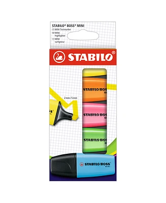 Stabilo Boss Wallet Mini Highlighter 5 Piece Color Set