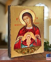 Designocracy Blessed Virgin Mary Life Giving Icon 8" x 6"