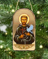 G.DeBrekht Saint Francis Wooden Greek Christian Orthodox Icon Ornament