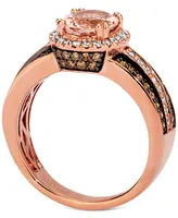 Le Vian Peach Morganite (1-1/3 ct.-t.w.) & Diamond (5/8 ct. t.w.) Ring in 14k Rose Gold (Also Available White Gold or Yellow Gold)