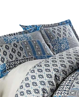 Southshore Fine Linens Global Patchwork Down Alternative 3 Piece Comforter and Sham Set, Twin