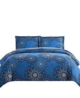 Southshore Fine Linens Midnight Floral 3-Pc. Comforter Set, Twin