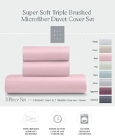 Ella Jayne Solid Microfiber 3-Pc. Duvet Cover Set, Full/Queen