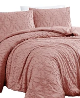 Southshore Fine Linens Stella Clipped Jacquard 3-Pc. Comforter Set, Full/Queen