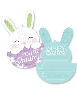 Spring Easter Bunny Happy Easter Party Invitation Cards with Envelopes Set of 12 - Assorted Pre