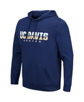 Men's Colosseum Navy Uc Davis Aggies Lantern Pullover Hoodie