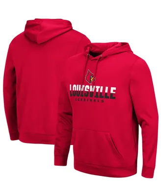 Men's Colosseum Red Louisville Cardinals Lantern Pullover Hoodie