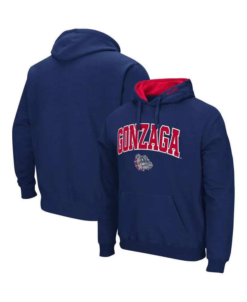 Men's Colosseum Navy Gonzaga Bulldogs Arch and Logo Pullover Hoodie