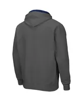 Men's Colosseum Charcoal UConn Huskies Arch and Logo 3.0 Full-Zip Hoodie