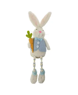 Boy Bunny Rabbit with Dangling Bead Legs Spring Figure, 22"