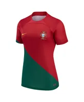 Women's Nike Red Portugal National Team 2022/23 Home Breathe Stadium Replica Blank Jersey