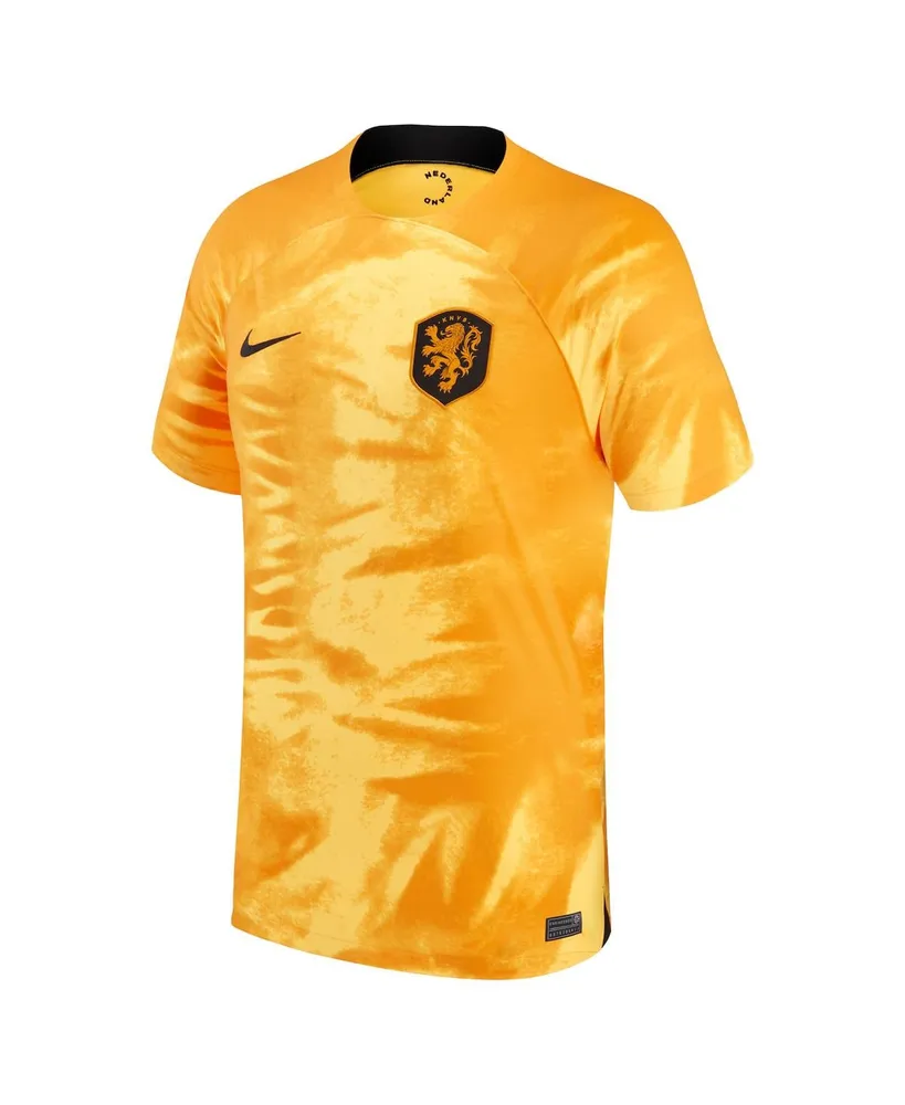 Big Boys Nike Orange Netherlands National Team 2022/23 Home Breathe Stadium Replica Blank Jersey