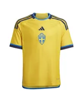 Big Boys adidas Yellow Sweden National Team 2022/23 Home Replica Jersey