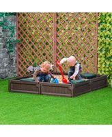 Children's Sandpit Playset for Backyard, Can be Digbox for Dogs