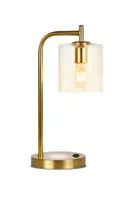 Brightech Elizabeth Led Contemporary Glass Shade Table, Desk and Nightstand Lamp