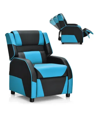 Kids Youth Gaming Sofa Recliner w/Headrest & Footrest