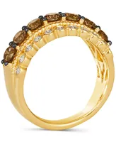 Le Vian Chocolate Diamond (1-1/4 ct. t.w.) & Nude (1/3 Multirow Ring 14k Gold (Also Available Rose or White Gold)