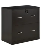 Vinsetto Office File Cabinet w/2 Drawers, Lock & Keys for A4 Papers