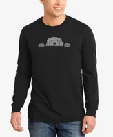 La Pop Art Men's Peeking Dog Word Long Sleeves T-shirt