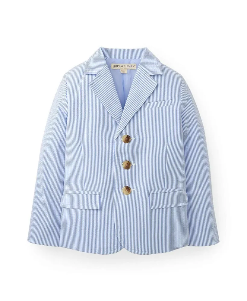 Hope & Henry Baby Boys Organic Seersucker Suit Jacket