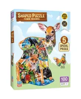 Masterpieces Fawn Friends - 100 Piece Shaped Jigsaw Puzzle