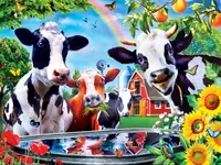 Masterpieces Green Acres - Moo Love 300 Piece Ez Grip Jigsaw Puzzle