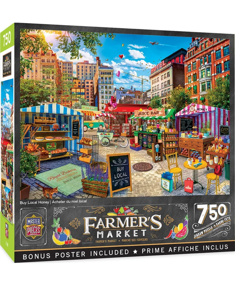 Masterpieces Farmer's Market - Buy Local Honey 750 Piece Jigsaw Puzzle
