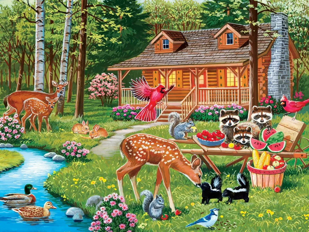 Masterpieces Family Time - Creekside Gathering 400 Piece Jigsaw Puzzle