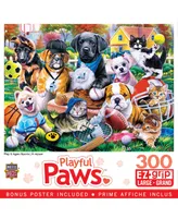 Masterpieces Playful Paws - Play it Again Sports 300 Piece Ez Grip Puzzle