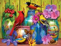 Masterpieces Audubon - Feathered Reflections 300 Piece Ez Grip Puzzle