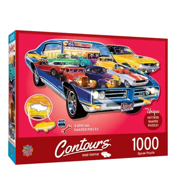 Masterpieces Contours - Road Trippin 1000 Piece Shaped Jigsaw Puzzle