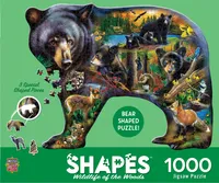 Masterpieces Contours - Wildlife of the Woods 1000 Piece Shaped Jigsaw Puzzle
