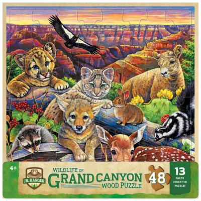 Masterpieces Jr. Ranger - Wildlife of the Grand Canyon 48 Piece Wood Puzzle