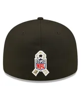 Men's New Era Black Los Angeles Rams 2022 Salute To Service Low Profile 59FIFTY Fitted Hat