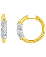 And Now This Crystal Hinged Hoop - Gold