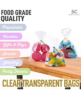 4 x 6 Inches Clear Cellophane Candy Bags With Ties - 200 Piece