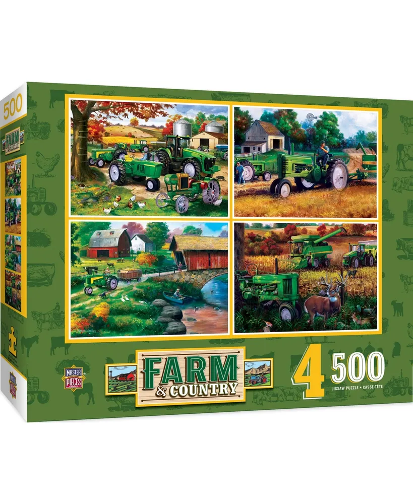 Masterpieces Farm & Country - 500 Piece Jigsaw Puzzles 4 Pack