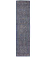 Liora Manne' Panel Stripe 1'11" x 7'6" Runner Outdoor Area Rug