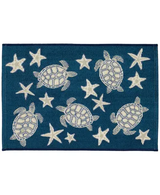 Liora Manne' Esencia Turtle and Stars 2' x 2'10" Area Rug