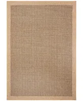 Liora Manne' Sahara Texture Border 6'6" x 9'3" Outdoor Area Rug