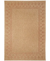 Liora Manne' Sahara Block Print Border 3'3" x 4'11" Outdoor Area Rug