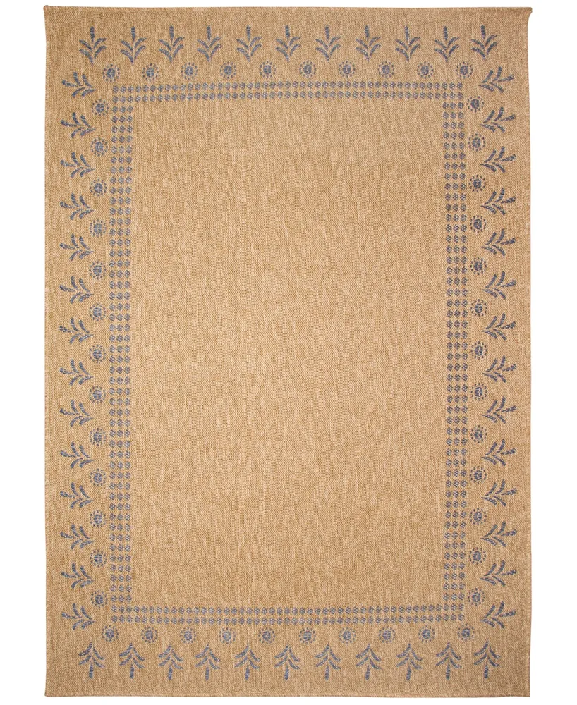 Liora Manne' Sahara Block Print Border 3'3" x 4'11" Outdoor Area Rug