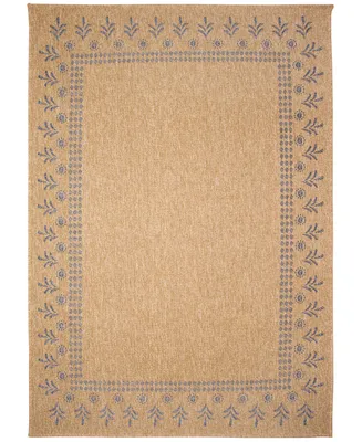 Liora Manne' Sahara Block Print Border 3'3" x 4'11" Outdoor Area Rug