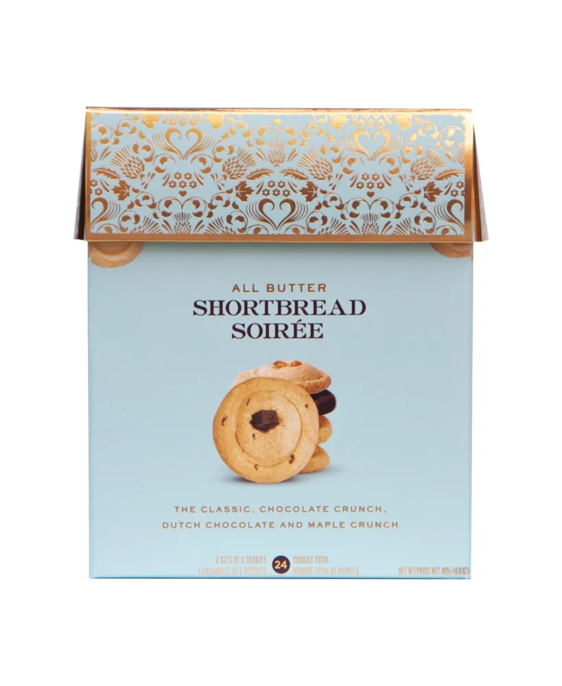 Mary Macleod's Shortbread Cookies Mixed Assortment in Large Blue Gift Box, 24 Piece