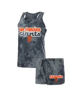 Women's Concepts Sport Charcoal San Francisco Giants Billboard Racerback Tank Top and Shorts Set