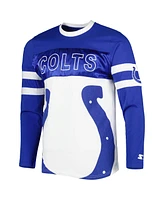 Men's Starter Royal, White Indianapolis Colts Halftime Long Sleeve T-shirt